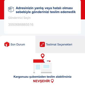 Aras Kargo Nevşehir Paket Teslimi Yapmıyor.