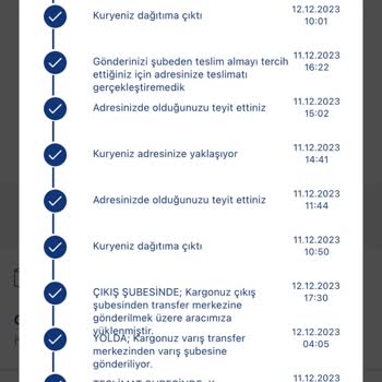 Aras Kargo Nevşehir Paket Teslimi Yapmıyor.