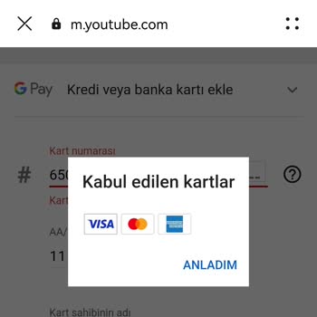 Youtube.com Premium Üyeliğim Ve Troy Ödeme Sistemi