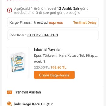 Trendyol Karakutu Yayınları Ücret İadesi Bekliyorum.