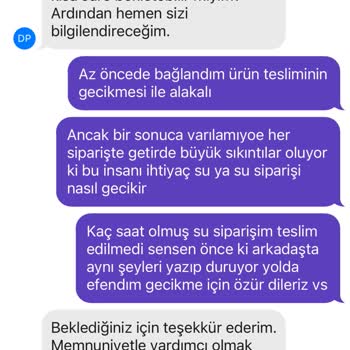 Getir Su Sipariş Gecikmesi Sorunu