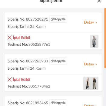 Trendyol Ürünümü İptal Etti