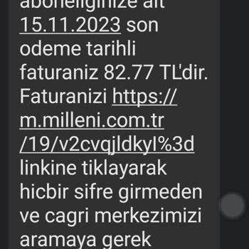 Millenicom Haksız Yere Faturalandırma Yapıldığını Görüyorum