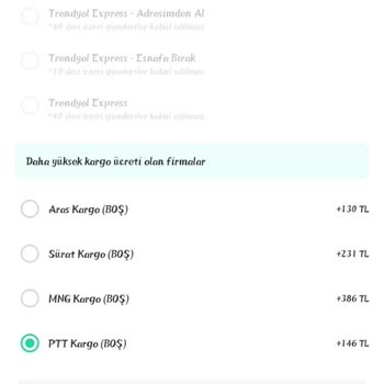 Dolap Uygulaması Hatalı Kargo Ücreti