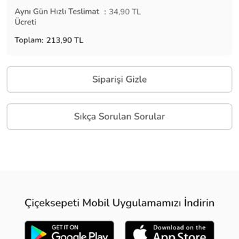 Çiçek Sepeti Aynı Gün Teslim İçin Ekstra Ücret Alıp Siparişimi Teslim Etmediler