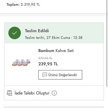 Boyner Siparişimin Teslim Edilmemesi