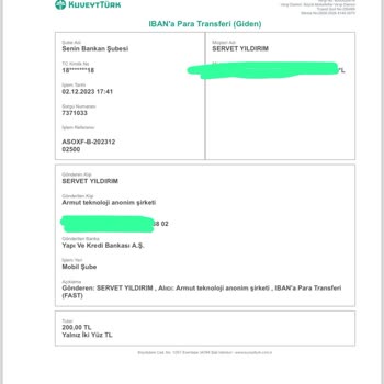 Armut Hesaba Para Aktaramama