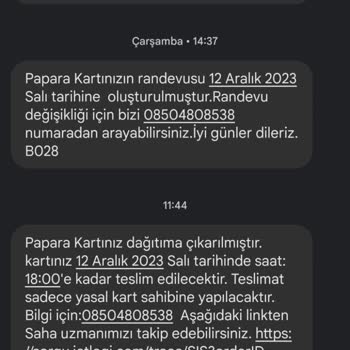 Jet Logi Tarafından Teslim Edilmeyen Papara Kart