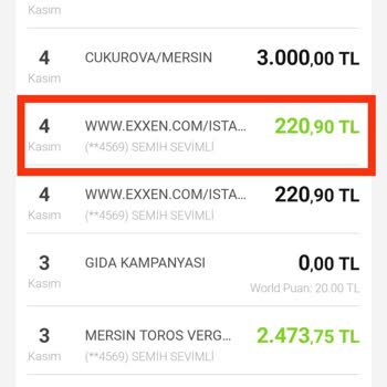 Exxen Üyelik Ücreti İadesi Talebi