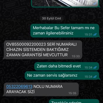 Onvo Pişmanlıktır Servis Ağı Çok Kötü