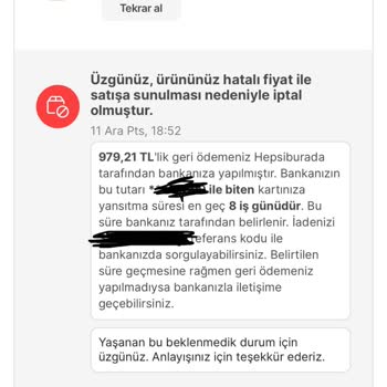 Hepsiburada Saat Ve Saat Sipariş İptali