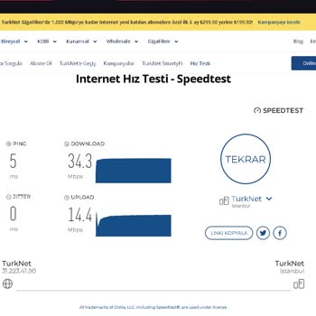 TurkNet Hizmet Kalitesinin Çok Düşük Olması