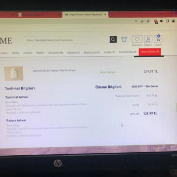 English Home 21 Gündür Teslim Edilemeyen Kargom