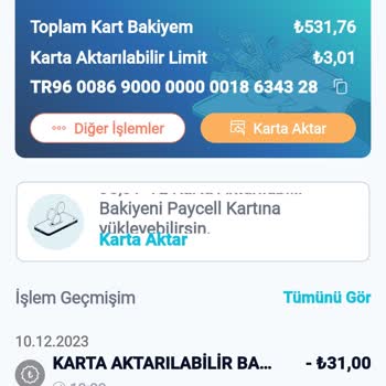 Paycell Kartımı Hiçbir Şekilde Kullanamıyorum