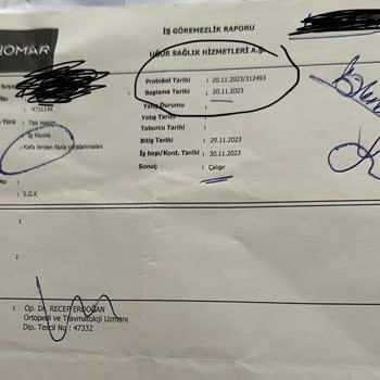 Özel Echomar Hastanesi (Zonguldak) Ereğli Hastanesi Rapor Tarih Hatası Ve Maddi Hak Kaybı Şikayeti