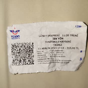 TCDD Cezalı Bilet Kesilmesi