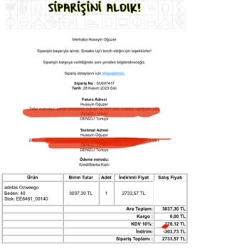 Sneaks Up Siparişimi Kafasına Göre İptal Etti