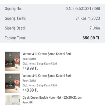 Madame Coco Gelmeyen Ürünlerin İptalini Talep Ediyorum