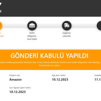 Agt_tr Kuryesi Amazondan Aldığımız Siparişi Teslim Etmedi.
