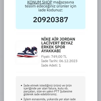 Konum Shop Ücret İadesi Yapılmıyor