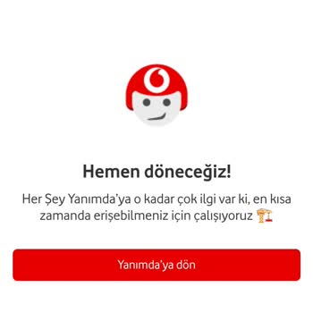 Vodafone Çekiliş Yanımda Hatası