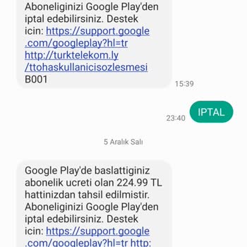 Google Play Açamadığım İçin Üyelik İptal Edemiyorum
