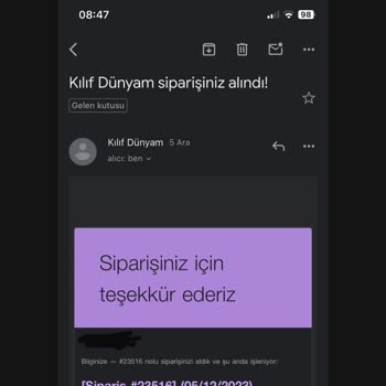 Kılıf Dünyasından Aldığım Ürünlerin Gelmemesi