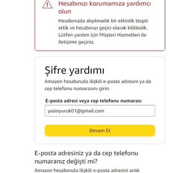 Amazon Hesap Askıya Alındı