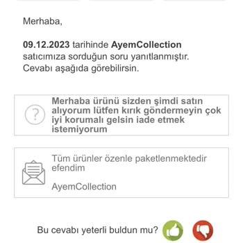 Ayem İlgisiz Satıcı Kırık Ürün