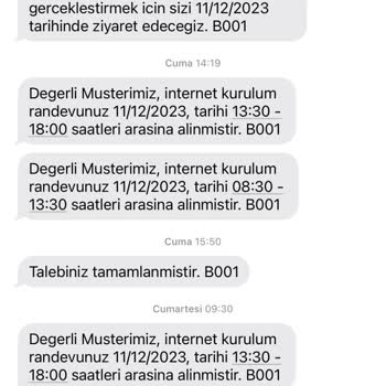 Türk Telekom Kurulum Gününde Gelmiyor.