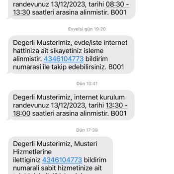 Türk Telekom Kurulum Gününde Gelmiyor.