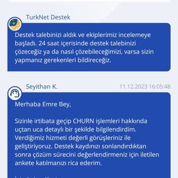 TurkNet Hat Değişimi Yapmak İstedim Aboneliğimin İptal Oldu