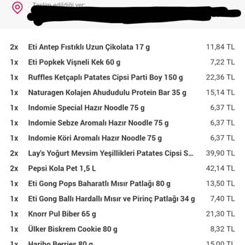 Yemeksepeti Market Küflü Protein Bar