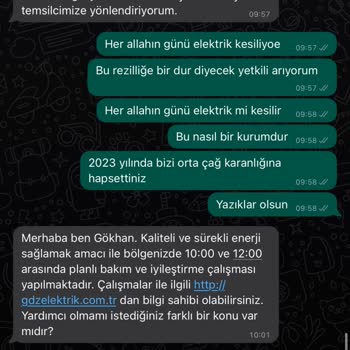GDZ Elektrik Dağıtım Bizi Orta Çağ Karanlığına Hapsettiniz!