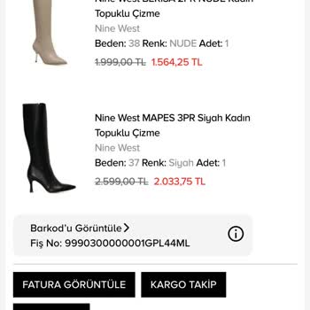 Nine West İade Problemi Ve Müşteri Hizmetlerine 1 Haftadır Ulaşamama