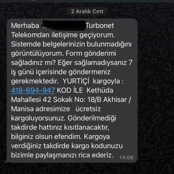 Turbonet Verdiği Ücretsiz Kargo Hizmeti Sözünün Arkasında Durmuyor