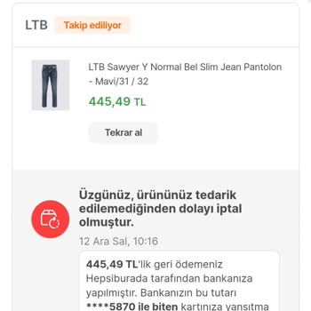 Hepsiburada Haksiz İptal Edilen Ürün