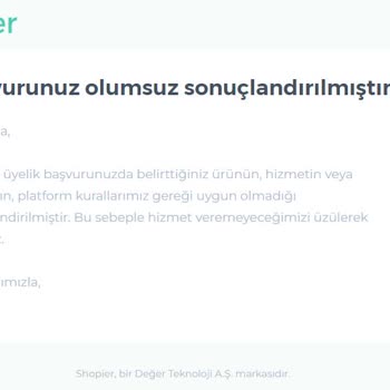 Shopier Üyelik Açma Hatası
