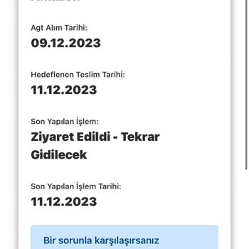 AGT Kurye (aynigunteslim.com) Kargo Teslim Edilmedi