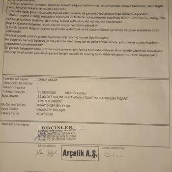 Arçelik Ankastre Bulaşık Makinesinde Tekrarlayan Arızalar Ve Garanti Kapsamı Sorunları