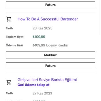 Udemy Kurs Ücret İadesi