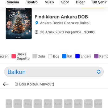 Devlet Opera ve Balesi Biletinial Bilet Satış Tarihleri Veriyor Biletleri Önceden Satmış.