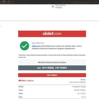 Obilet İptal Edilen Biletin İade Ödemesi Gerçekleştirilmedi!