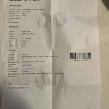 Adidas Spor Ayakkabı Açılma Var