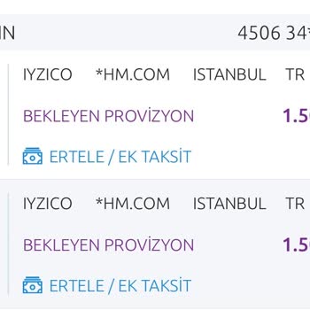 H&M - Kredi Kartından Karşılıksız Para Çekme