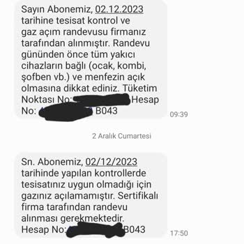 Üçay Mühendislik Doğal Gazımın Açılmaması Ve Ocağımı Doğal Gaza Dönüştürülmemesi