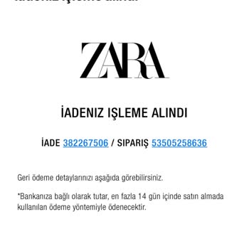 Zara İnternet Alışverişimin Teslimat Sorunu
