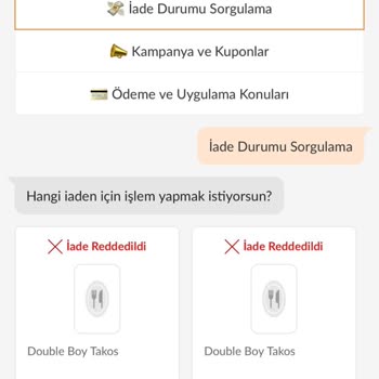 Trendyol Yemek Yapılmayan Ücret İadesi
