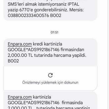 Enpara Kredi Kartı Hesabımdan Para Çekilmiş