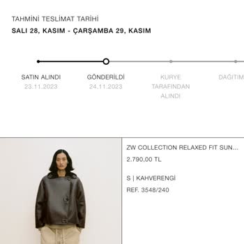Zara'dan Gönderilmeyen Sipariş